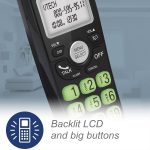 VTech [New] VG131-11 DECT 6.0 Cordless Phone - Bluetooth Connection, Blue-White Display, Big Buttons, Full Duplex, Caller ID, Easy Wall Mount, 1000ft Range (Black)