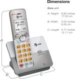 AT&T Cordless Phone, 2 Handsets - Silver, Landline Telephone with DECT 6.0, Full-Duplex Speakerphone, Caller ID/Call Waiting, ECO mode, Backlit Screen & Keypad