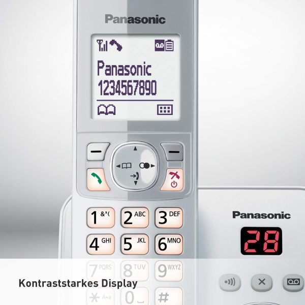 Panasonic KX-TG6822 Cordless Phones Answering Machine Screen, German Version