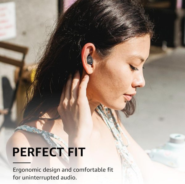 TOZO A1 Wireless Bluetooth Headphones, Lightweight Bluetooth 5.3 Headphones, IPX5 Wireless Bluetooth Headset with High Fidelity Sound, Charging Case, Touch Control Black