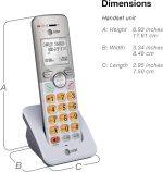 AT&T Cordless Phone, 2 Handsets - Silver, Landline Telephone with DECT 6.0, Full-Duplex Speakerphone, Caller ID/Call Waiting, ECO mode, Backlit Screen & Keypad