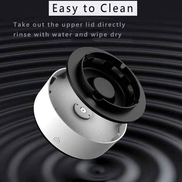 Xugenxes Indoor Ashtray - 2 in 1 Multifunctional Ashless Air Purifier with Filter Ashtray, Best for Family Car or Office (Grey)