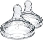 Dr. Brown's Dr - Level 3 Wide-Neck Silicone Options+ Nipple, 2-Pack