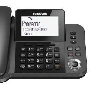 Panasonic KX-TGF320 Corded and Cordless Home office Telephone Kit with Answerphone and Nuisance Call Blocker - Black
