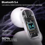 Monster Open AC601 Bluetooth Earbuds - Comfortable Clip-On Wireless Earbuds with Bluetooth 5.4, 32H Playtime Earbuds with ENC Clear Talk, IPX5 Waterproof & Touch Control for Any Occasion (Purple)