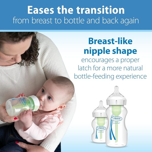 Dr. Brown's Dr - Level 3 Wide-Neck Silicone Options+ Nipple, 2-Pack
