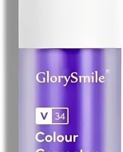 GlorySmile v34 Color Correcting Toothpaste 30ml, Teeth Whitening Purple Serum, Purple Toothpaste For Yellow Teeth, Teeth Correcting Whitening Gel, Remove Tea Coffee Wine Smoking Stains Oral Care