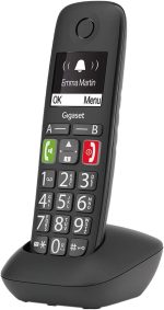 Gigaset E290 - Cordless Senior Phone Without Answering Machine with Large Buttons - Large Display, Target Dial Buttons for Important Numbers, Amplifier Function for Extra Loud Listening, Black