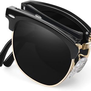 Joopin Polarized Semi Rimless Sunglasses Men Women, Classic Half Frame Sun Glasses UV Protection