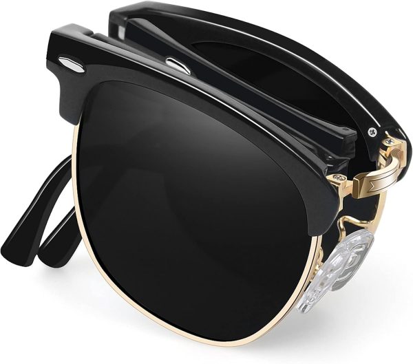 Joopin Polarized Semi Rimless Sunglasses Men Women, Classic Half Frame Sun Glasses UV Protection