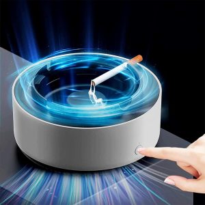 Xugenxes Indoor Ashtray - 2 in 1 Multifunctional Ashless Air Purifier with Filter Ashtray, Best for Family Car or Office (Grey)