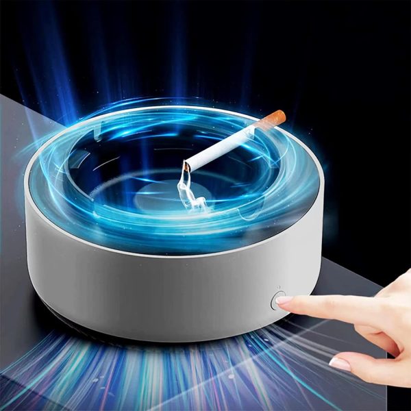 Xugenxes Indoor Ashtray - 2 in 1 Multifunctional Ashless Air Purifier with Filter Ashtray, Best for Family Car or Office (Grey)
