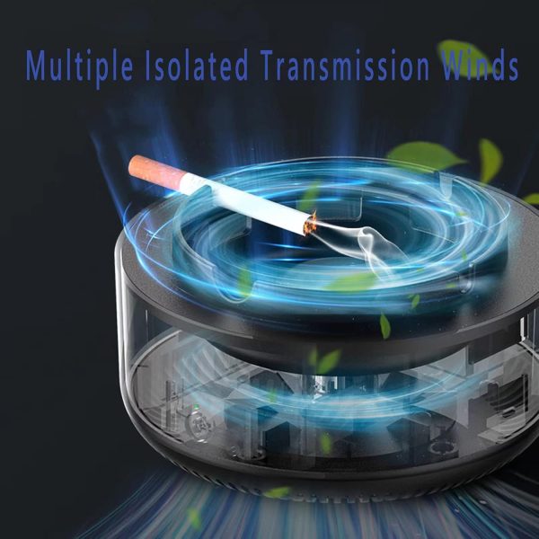 Xugenxes Indoor Ashtray - 2 in 1 Multifunctional Ashless Air Purifier with Filter Ashtray, Best for Family Car or Office (Grey)