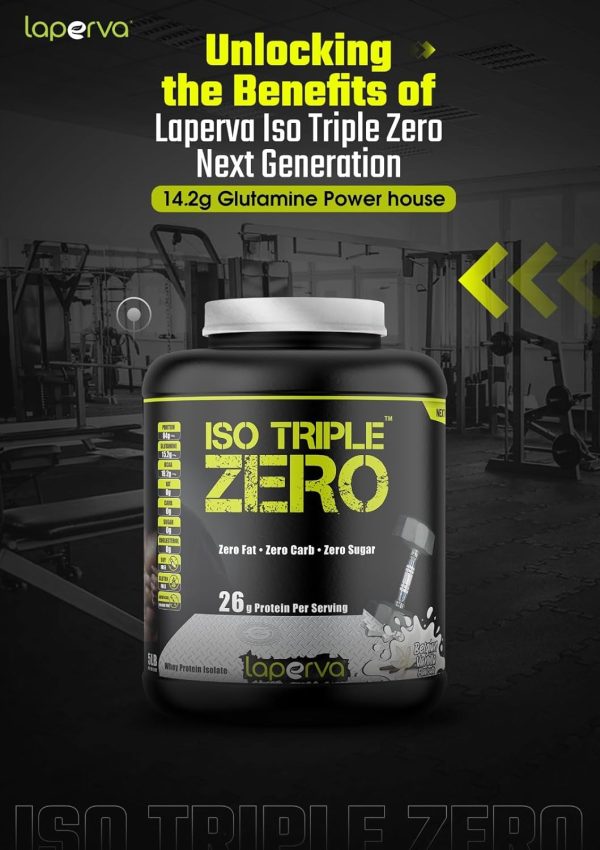 Laperva Protein Powder – Whey Protein Isolate Powder – Belgian Chocolate Flavor Whey Protein – Zero Fat, Carbs and Sugar Whey Protein – Protein Supplements & Muscle Gainer 2 Lbs.