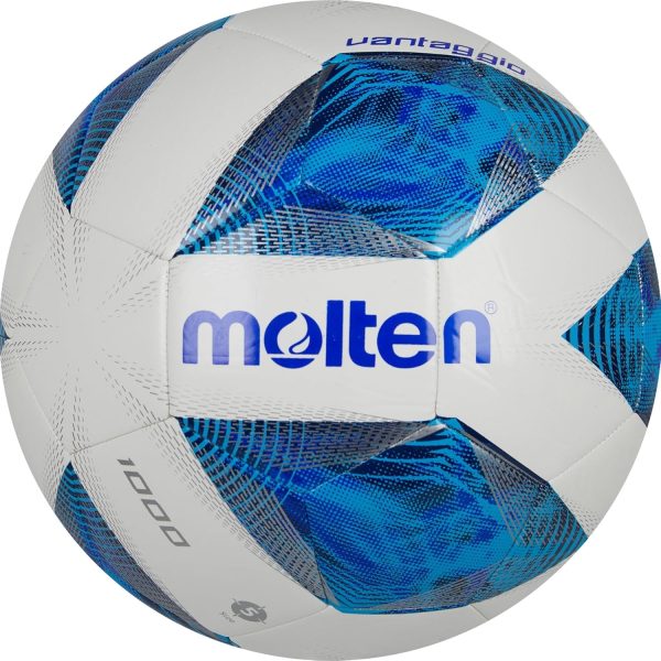 Molten Vantaggio Football, Superior Function And Design, Ultimate Ball Visibility, For Adults & Kids, 1000 Training Ball, Blue Flame