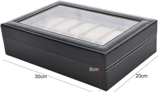 Other 12 Grid Leather Watch Display Case Jewelry Collection Storage Organizer Box Holder