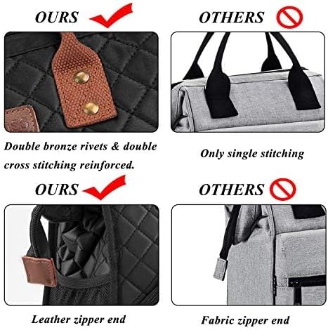 LOKASS Lunch Bag Insulated Lunch Box Wide-Open Lunch Tote Bag Large Drinks Holder Durable Nylon Thermal Snacks Organizer for Women Men Adults Work Picnic Hiking Beach Fishing,Black-Square