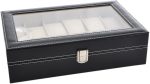 Other 12 Grid Leather Watch Display Case Jewelry Collection Storage Organizer Box Holder