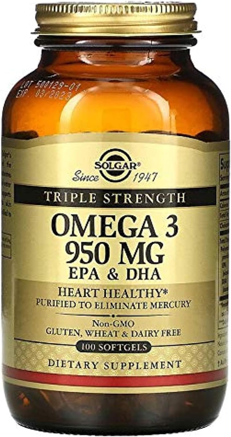 Solgar, Triple Strength Omega-3, 950 Mg, Epa & Dha, 100 Softgels