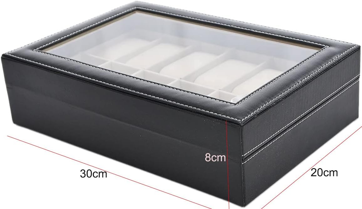 Other 12 Grid Leather Watch Display Case Jewelry Collection Storage Organizer Box Holder