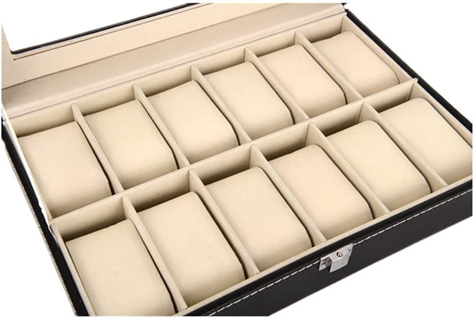 Other 12 Grid Leather Watch Display Case Jewelry Collection Storage Organizer Box Holder