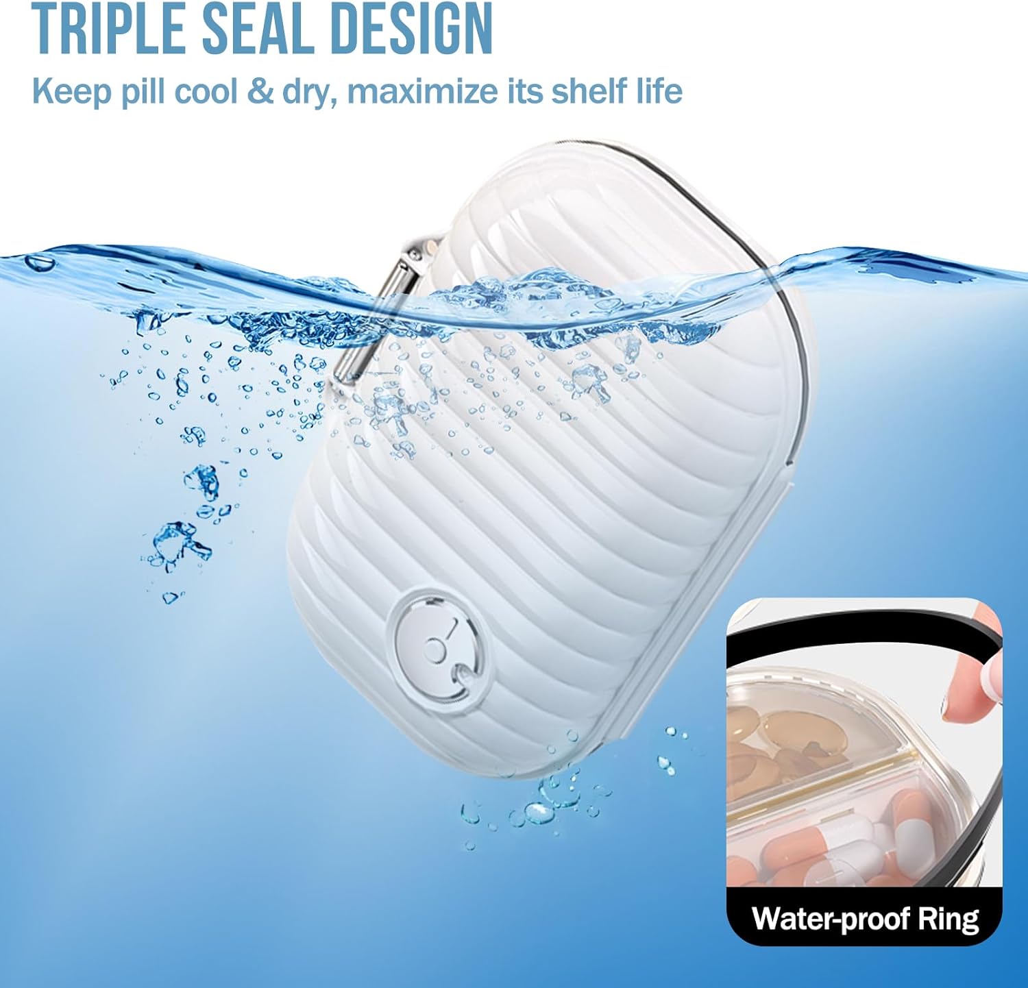 Small Medicine Organizer Travel, 7 Compartments Small Pill Box Small Pill Organizer Compact Travel Pocket Pharmacy Portable Pill Case Pill Container Medicine Box