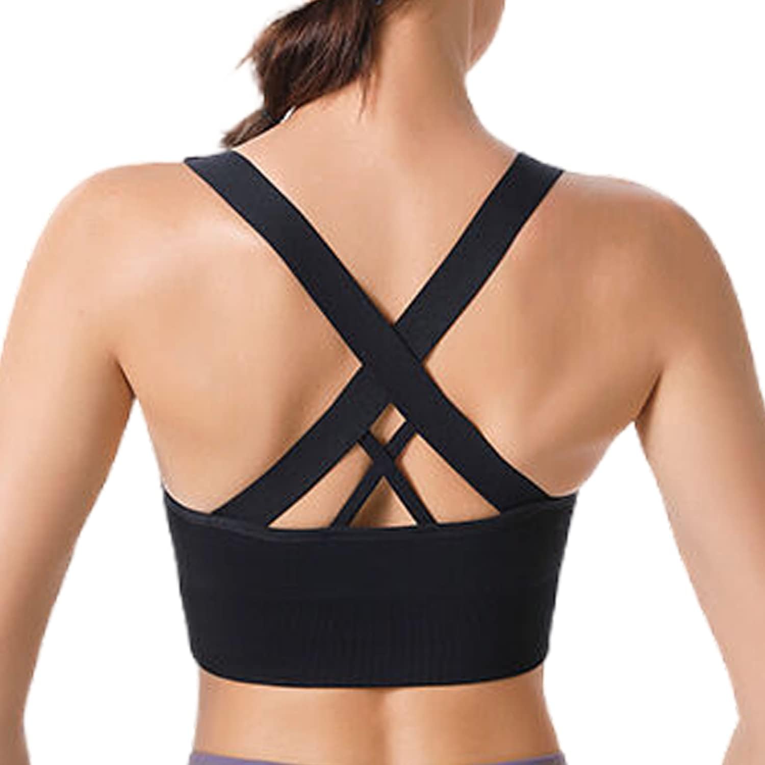 Dress Cici Longline Sports Bra Medium Support, Full Coverage Strappy Back Sports Bra