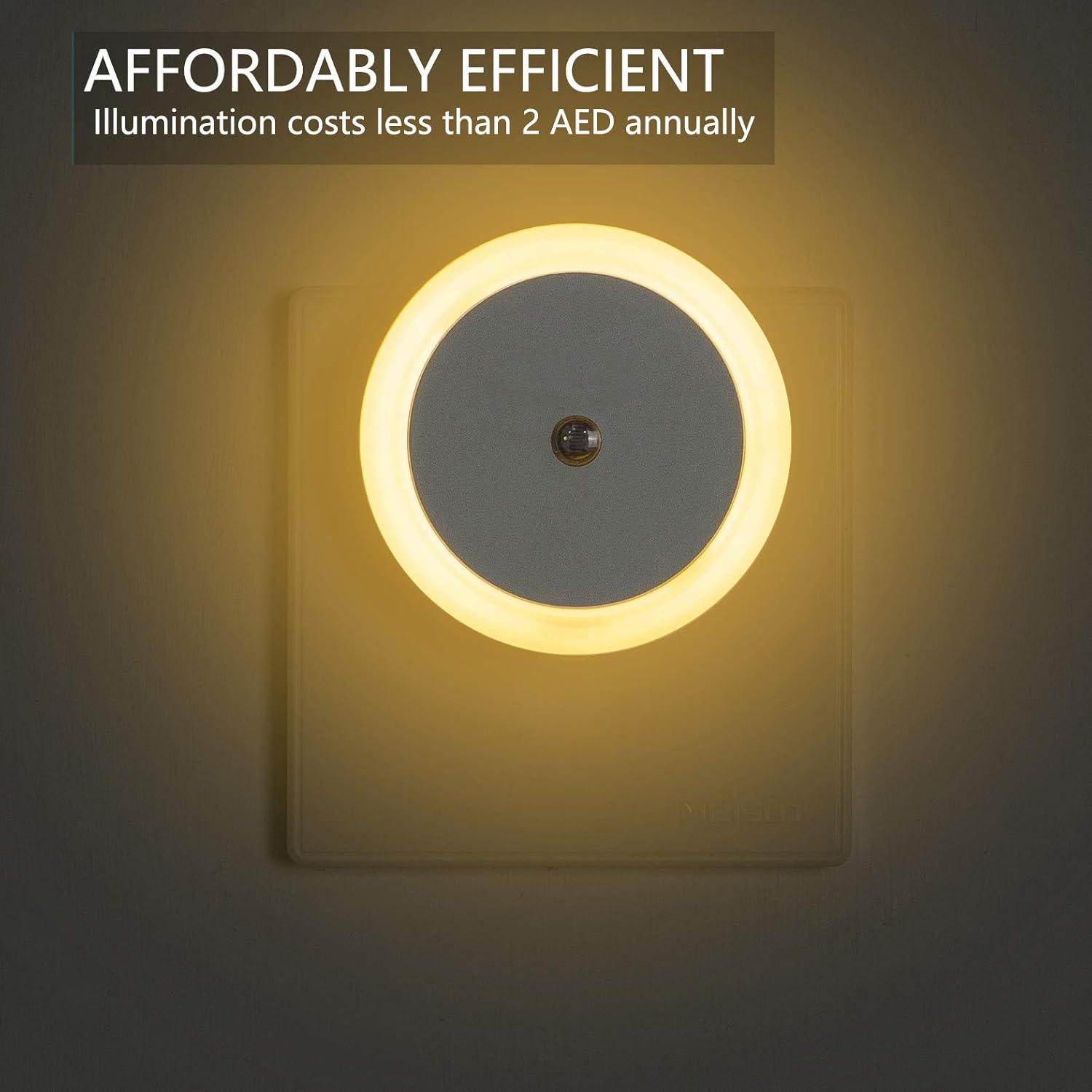 Masroo LED Night Light, Warm White, Pack of 2