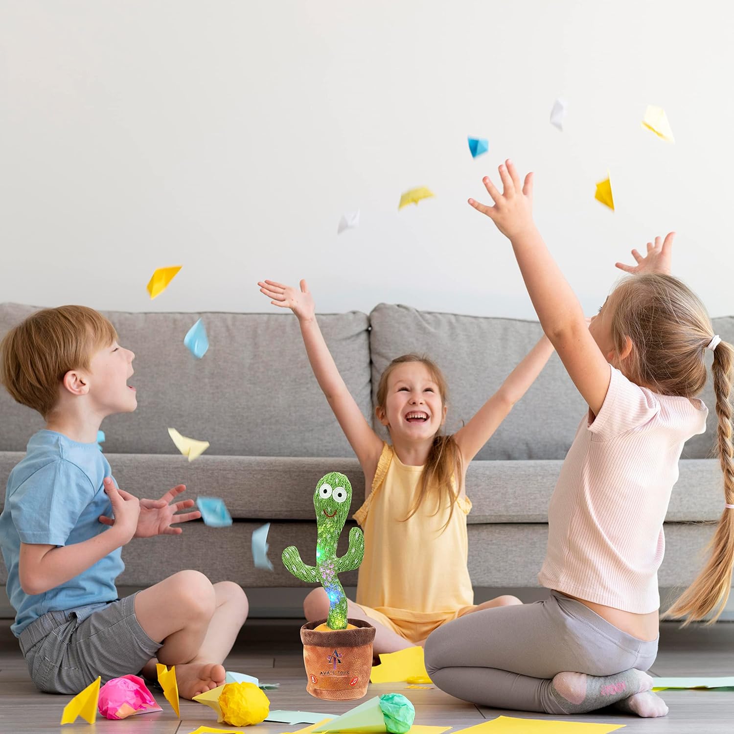 Ava's Toys Dancing Cactus Voice Recorder Baby Toys - Plush Toys Singing Cactus Toy- Repeat What You Say Talking Cactus