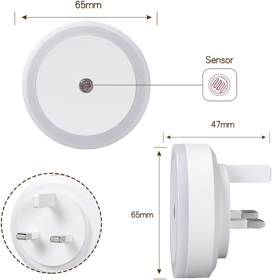 Masroo LED Night Light, Warm White, Pack of 2