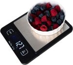 Rejuvences Kitchen Digital Food Scale - Measures 4 different units - Easy to Use - Measure Food weight - Cooking recipe- Healthy Diet – Battery included – Light weight - Easy to Carry and store
