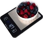 Rejuvences Kitchen Digital Food Scale - Measures 4 different units - Easy to Use - Measure Food weight - Cooking recipe- Healthy Diet – Battery included – Light weight - Easy to Carry and store
