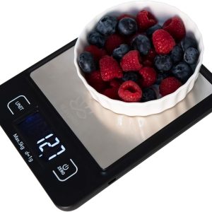 Rejuvences Kitchen Digital Food Scale - Measures 4 different units - Easy to Use - Measure Food weight - Cooking recipe- Healthy Diet – Battery included – Light weight - Easy to Carry and store
