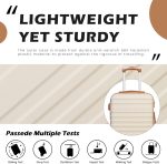 COOLIFE Suitcase Trolley Carry On Hand Cabin Luggage Hard Shell Travel Bag Lightweight,The Suitcase Included 1pcs Travel Bag and 1pcs Toiletry Bag (Dark green/Brown, 20 Inch Luggage Set)