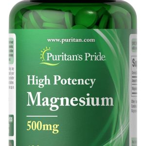 Puritan's Pride High Potency Magnesium Tablets, 500 mg, 100 Count