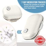 Small Medicine Organizer Travel, 7 Compartments Small Pill Box Small Pill Organizer Compact Travel Pocket Pharmacy Portable Pill Case Pill Container Medicine Box