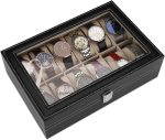 Other 12 Grid Leather Watch Display Case Jewelry Collection Storage Organizer Box Holder