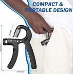 COOLBABY Grip Strength Trainer, Hand Grip Exerciser Strengthener Forearm Strengthener, Hand Exerciser for Muscle Building and Injury Recover