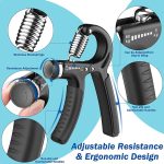 COOLBABY Grip Strength Trainer, Hand Grip Exerciser Strengthener Forearm Strengthener, Hand Exerciser for Muscle Building and Injury Recover
