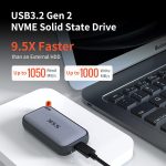 SSK Portable SSD 1TB External Solid State Drive, Up to 1050MB/s USB C SSD External SSD USB 3.2 Gen 2 for iPhone 15/Pro, Windows, Mac, Android Phones and Tablets