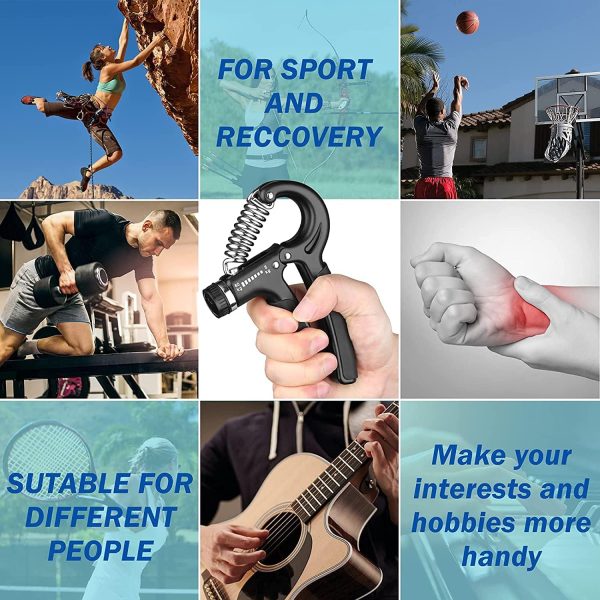 COOLBABY Grip Strength Trainer, Hand Grip Exerciser Strengthener Forearm Strengthener, Hand Exerciser for Muscle Building and Injury Recover