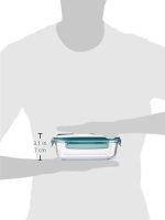 Royalford 2 Pcs Glass Airtight Food Storage Container RF9984 with Lid 1040ml & 370ml, Rectangle, Freezer & Dishwasher Safe