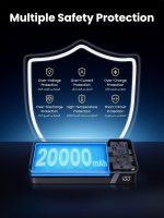 UGREEN Power Bank 20000mAh, 100W Fast Charging Portable Charger, Laptop Charger Portable with 2 USB-C and 1 USB-A Port, Battery Pack for MacBook, Dell, iPhone 16-12 Series, Samsung S25U, iPad, AirPods