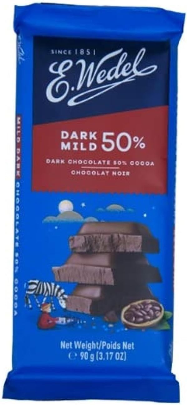 E Wedel Dark Chocolate 50% Cocoa 90g