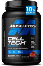 MuscleTech Cell Tech Creatine Research-Backed Muscle Builder for Faster Muscle Growth, Enhance Strength Performance & Improve Recovery Post-Workout Recovery Drink for Men & Women, Fruit Punch 3.00 lbs