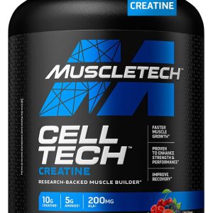 MuscleTech Cell Tech Creatine Research-Backed Muscle Builder for Faster Muscle Growth, Enhance Strength Performance & Improve Recovery Post-Workout Recovery Drink for Men & Women, Fruit Punch 3.00 lbs