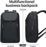 BANGE Business Smart Backpack Waterproof fit 15.7 Inch Laptop Backpack with USB Charging Port,Travel Durable Backpack