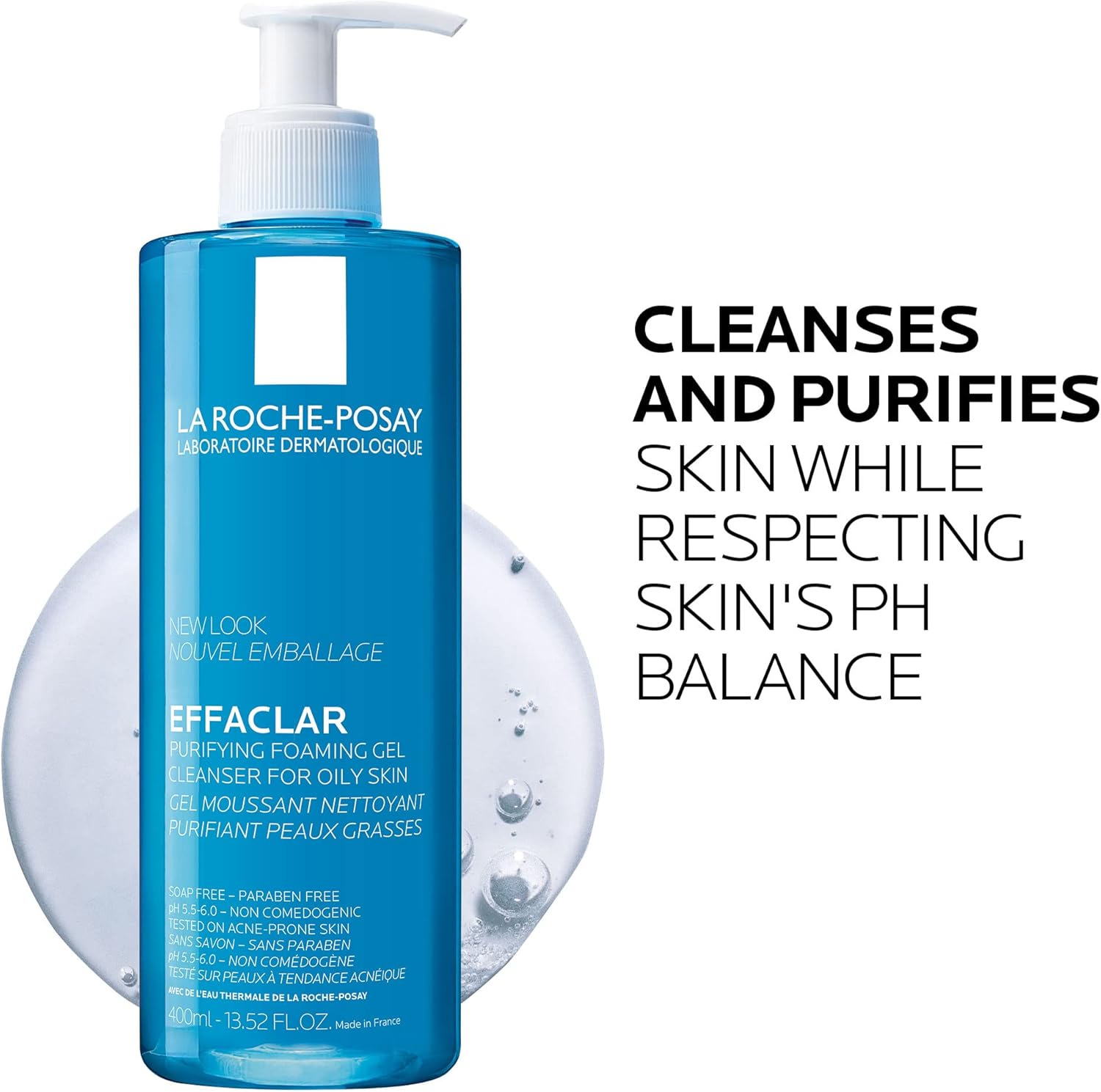 La Roche-Posay Effaclar Acne Foaming Cleansing Gel for Oily and Acne Prone Skin 400ml