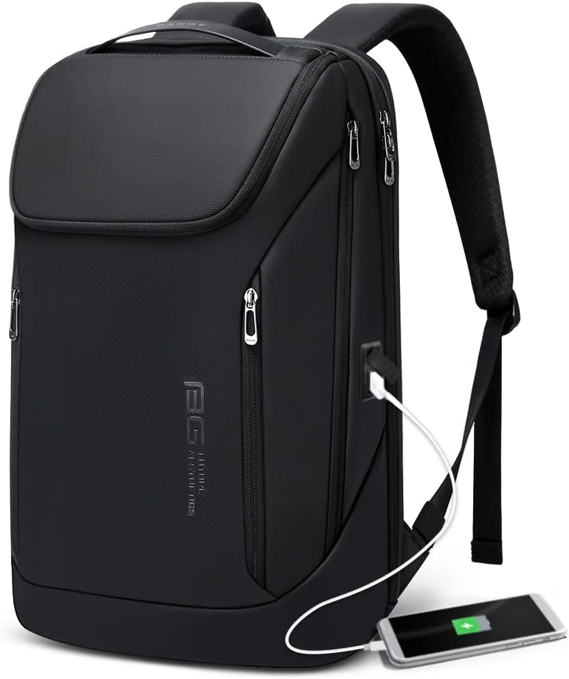 BANGE Business Smart Backpack Waterproof fit 15.7 Inch Laptop Backpack with USB Charging Port,Travel Durable Backpack