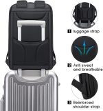 BANGE Business Smart Backpack Waterproof fit 15.7 Inch Laptop Backpack with USB Charging Port,Travel Durable Backpack